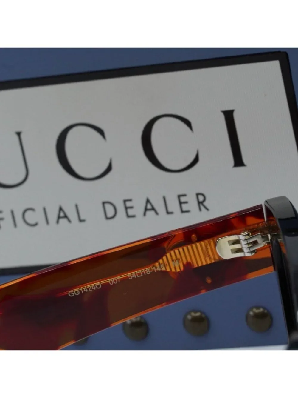Gucci GG1424O 007 Cat Eye Eyeglasses 54mm - Black / Havana